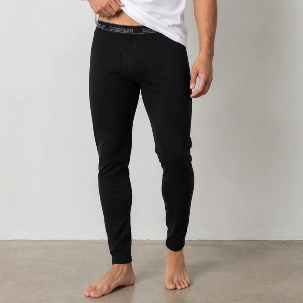 Lapasa‎ Mens Thermal Underwear Pants Black Base Layer Long Johns Size Large L